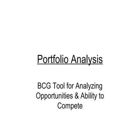 Bcg portfolio analysis