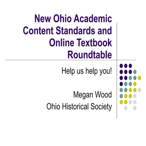 Creating Exhibits for NHD-OH | PPT