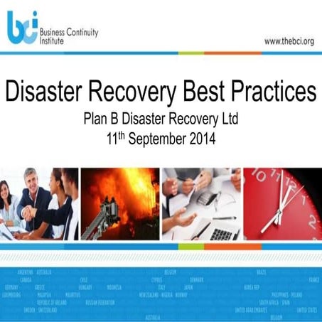 BCI &  Plan B DR best practice presentation 110914