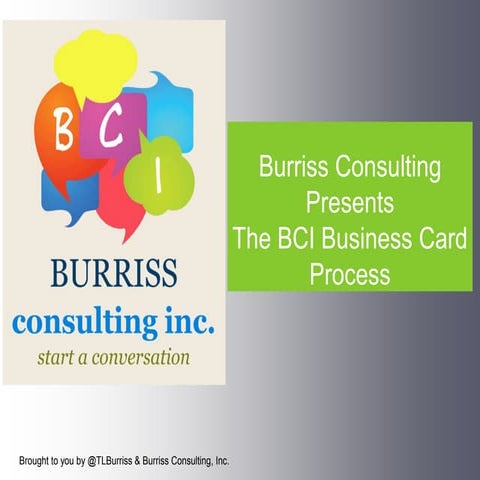 Burriss Consulting Business Card Process