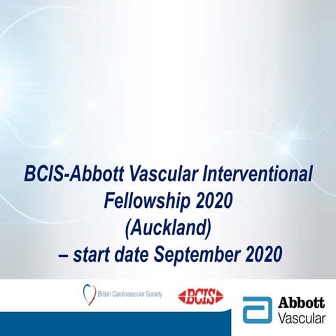 Bcis 2020 fellowship programme auckland | PDF