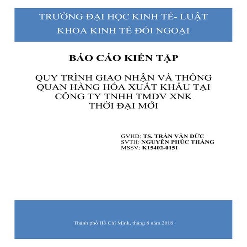 BÁO CÁO KIẾN TẬP KTĐN KINH TẾ LUẬT