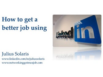 How to get a better job with Linkedin