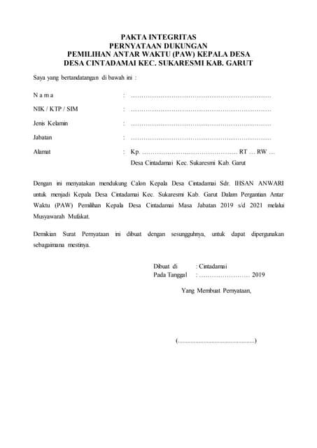 Contoh Surat Permohonan Domisili