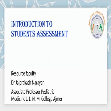 BCME_5_Introduction to Assessment ghnnmjggvbn