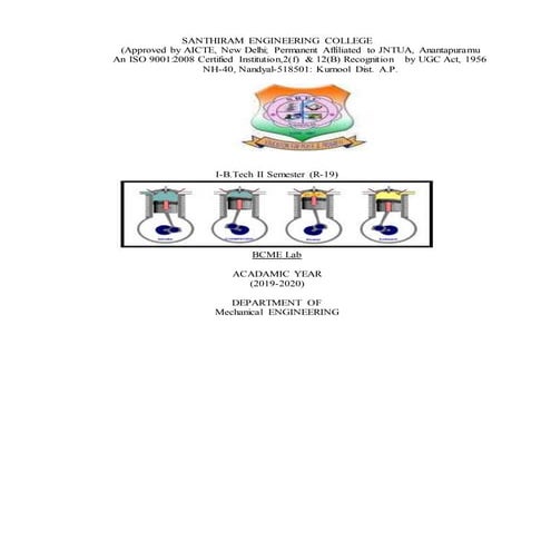 Basic civil mechanical Engineering lab manual according to JNTU annathapur sy...