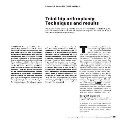 Total hip arthroplasty