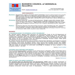 19.09.2008, NEWSWIRE, Issue 38