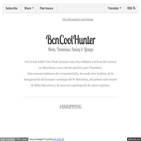 Bcn Cool Hunter 9 mayo