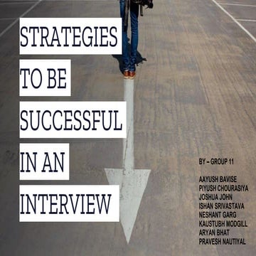 How to conduct yourself In an Interview