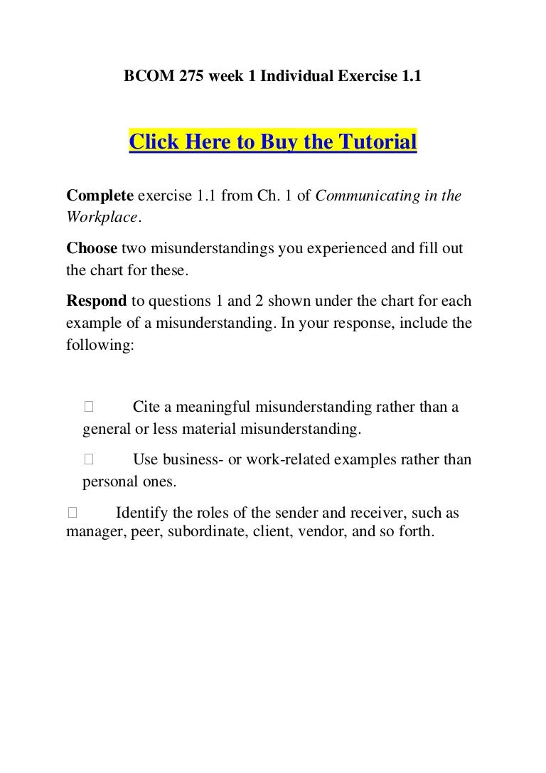 Bcom 275 week 1 essay example 05 picture