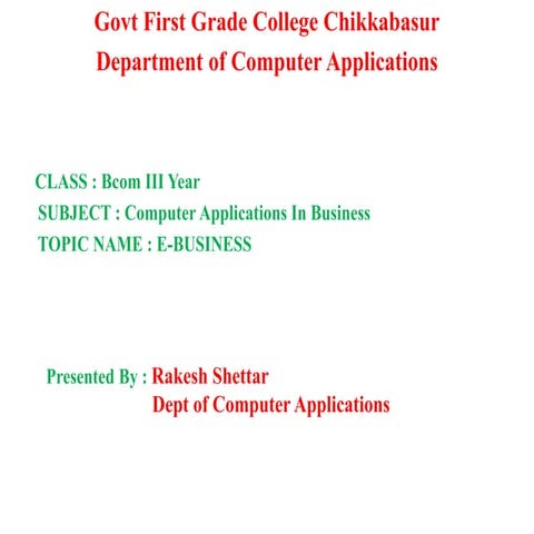 GFGC CHIKKABASUR ( E-BUSINESS )