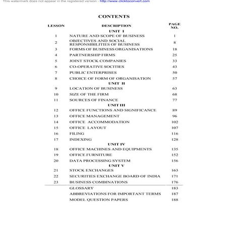 Business Organisation and Office Management