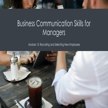 Business Communications Skills for Managers  Modul 15
