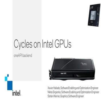 BCON22: oneAPI backend - Blender Cycles on Intel GPUs