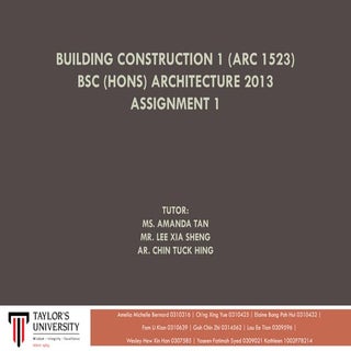 Building construction 1 group report