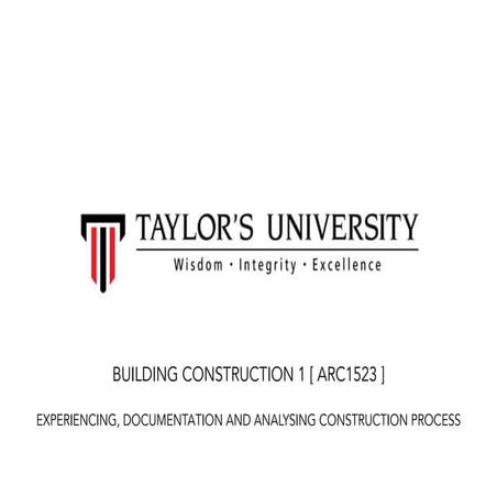 Building Construction I Report