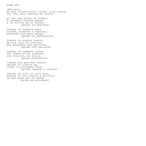 BéCquer Rima Lxi | PDF