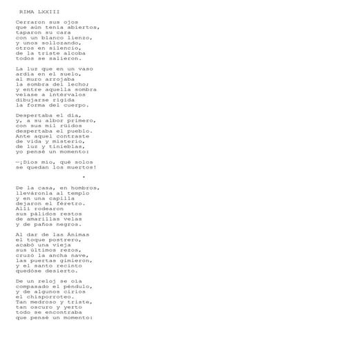 BéCquer Rima Lxxi | PDF