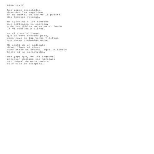 BéCquer Rima Lxxvi | PDF