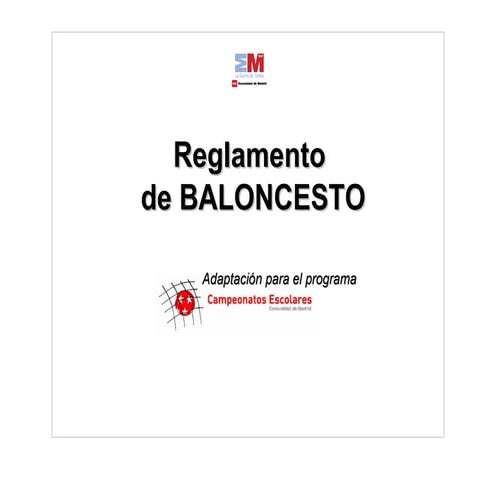  Reglamento Baloncesto