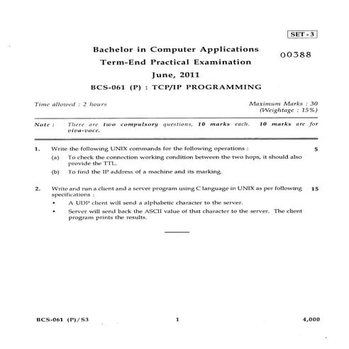 Bcs 061 (p)s1 | PDF