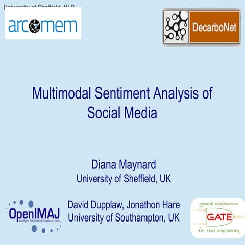 Multimodal opinion mining from social media