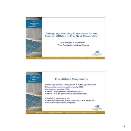 Designing mapping databases for the future: UKMap - the next generation - by Seppe Cassettari