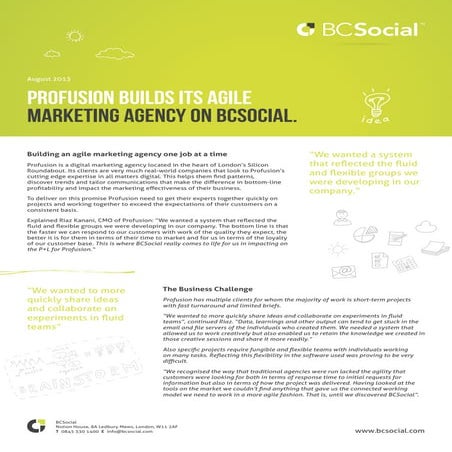 BCSocial & Profusion Case Study