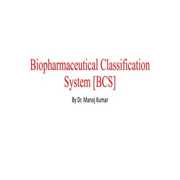 Bcs classification of drug