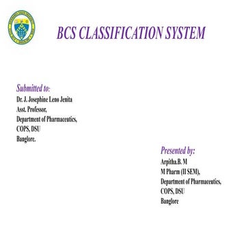 Biopharmaceutical classification system