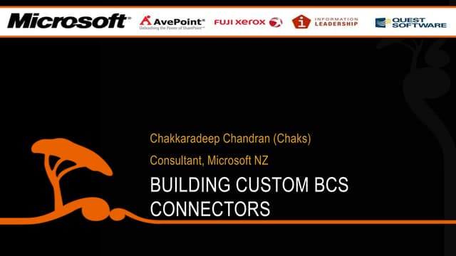 Building Custom BCS .NET Connectors