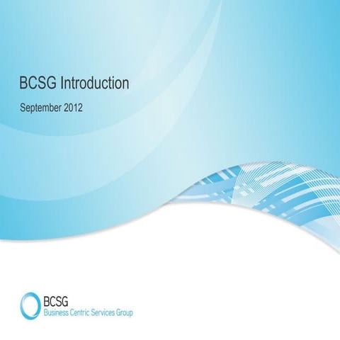 BCSG Overview 