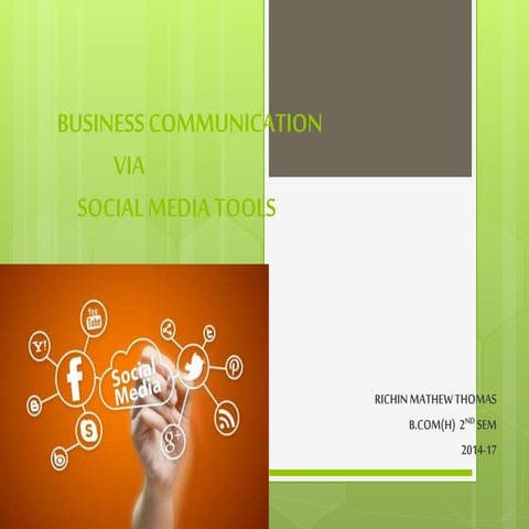 Role of social media in business communication | PPTX