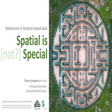 Spatial is (not) special - Adventures in location-based data
