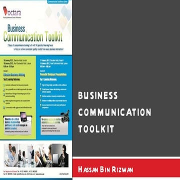 Business Communication Toolkit - Business Writing - Day 01