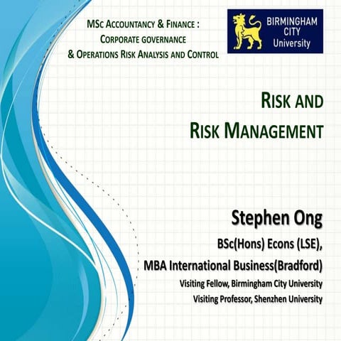 Bcu msc cg week 4 risk management