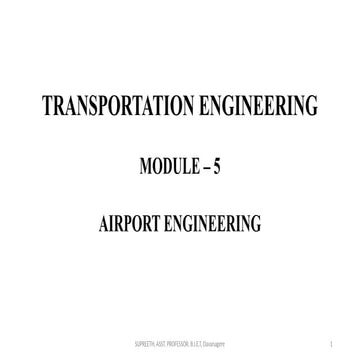 Transportation Engineering Module 5 Notes as pet VTU Syllabus