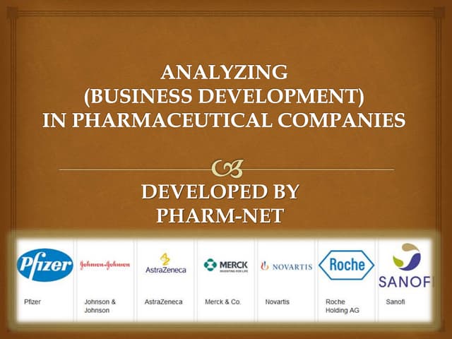 ANALYZING (BUSINESS DEVELOPMENT) IN PHARMACEUTICAL COMPANIES
