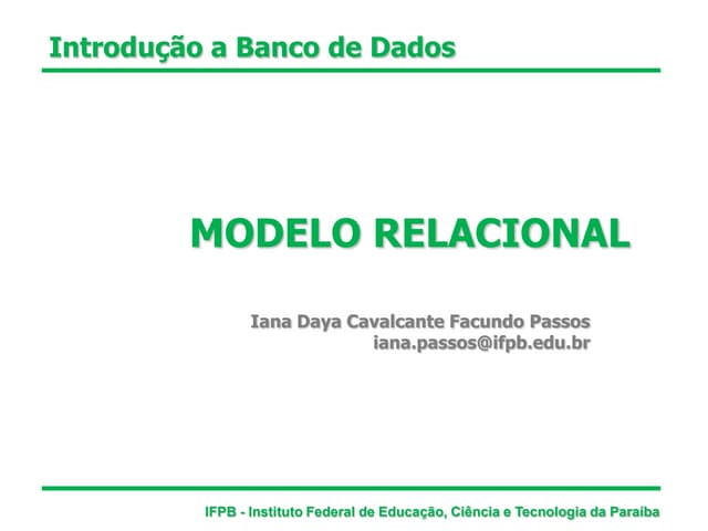 Modelo Relacional