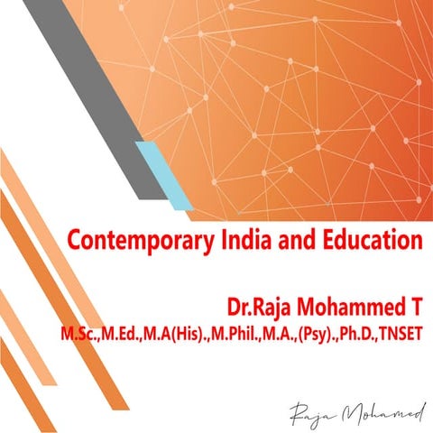 TNTEU B.Ed., Contemporary India and Education BD1CE- Unit 1.-EDUCATION IN CON...
