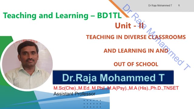 BD1TL - TNTEU - Teaching and Learning - Unit - 2.pdf