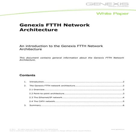FTTx Solution - White Paper | PDF