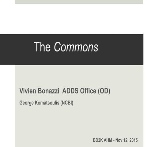 The NIH Data Commons -  BD2K All Hands Meeting 2015