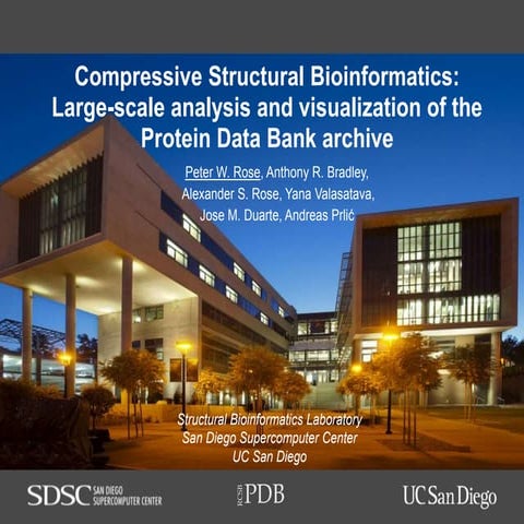 Compressive Structural Bioinformatics: Large-scale analysis and visualization...