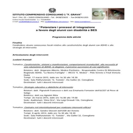 Potenziare Inclusione - programma attività