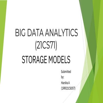 Different Storage Models in Big Data Analytics