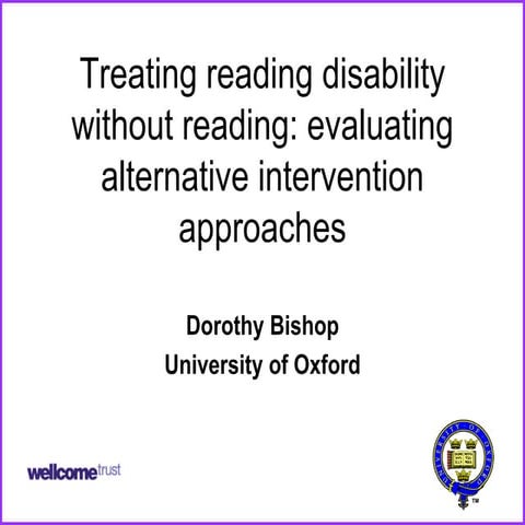 Dore programme and fish oil interventions: evaluation | PPSX