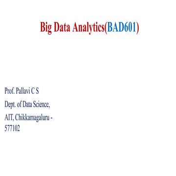 Big Data Analytics Lecture notes pdf notes | PDF