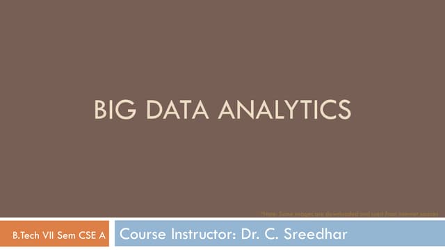 Big Data Analytics